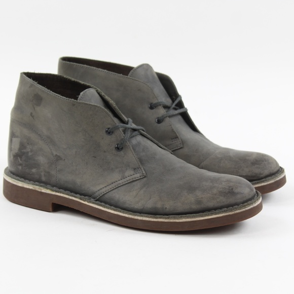clarks bushacre 2 grey leather